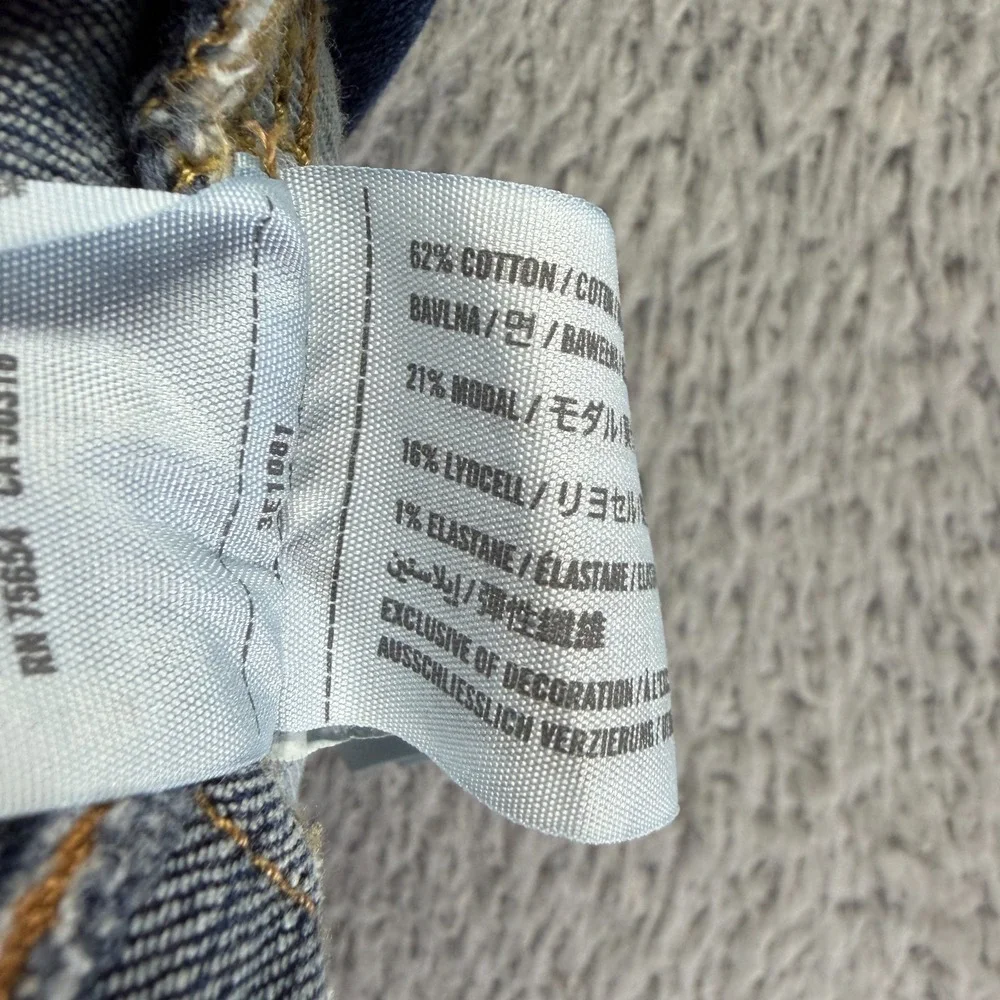 Hollister Jeans Men 31x32 Blue Cotton Denim‎ Skinny Workwear Distressed Stretch